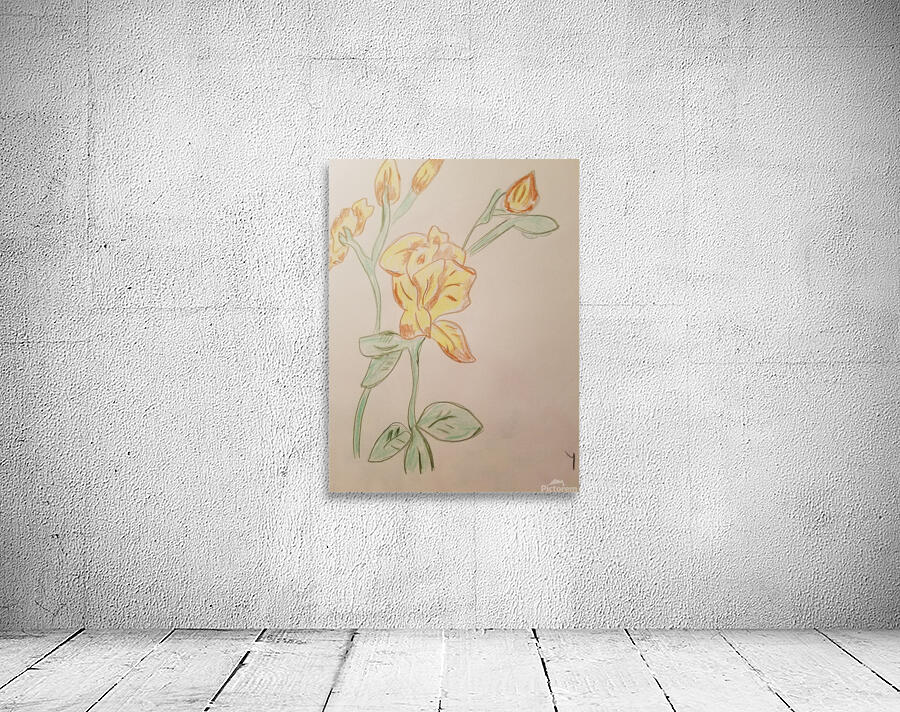 Zereon flower drawing Wall Preview