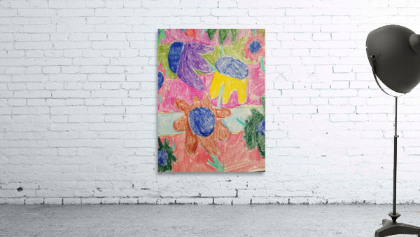 happy flower drawing Wall Preview
