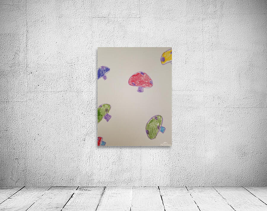 flying mushrooms drawing Wall Preview