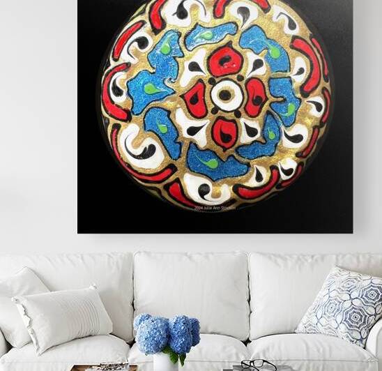 ‘Juicy Slice of Space Age Fruit’- Mandala by Julie Ann Stricklin by Julie Ann Stricklin