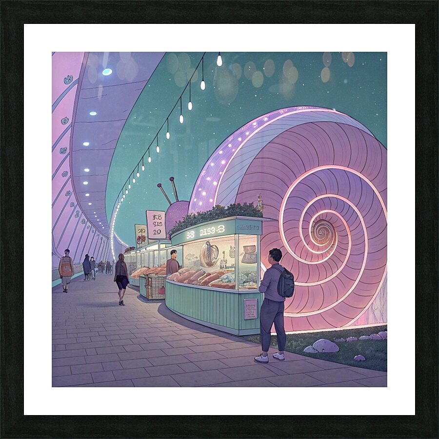 The Snail Bazaar Version 1 Picture Frame print