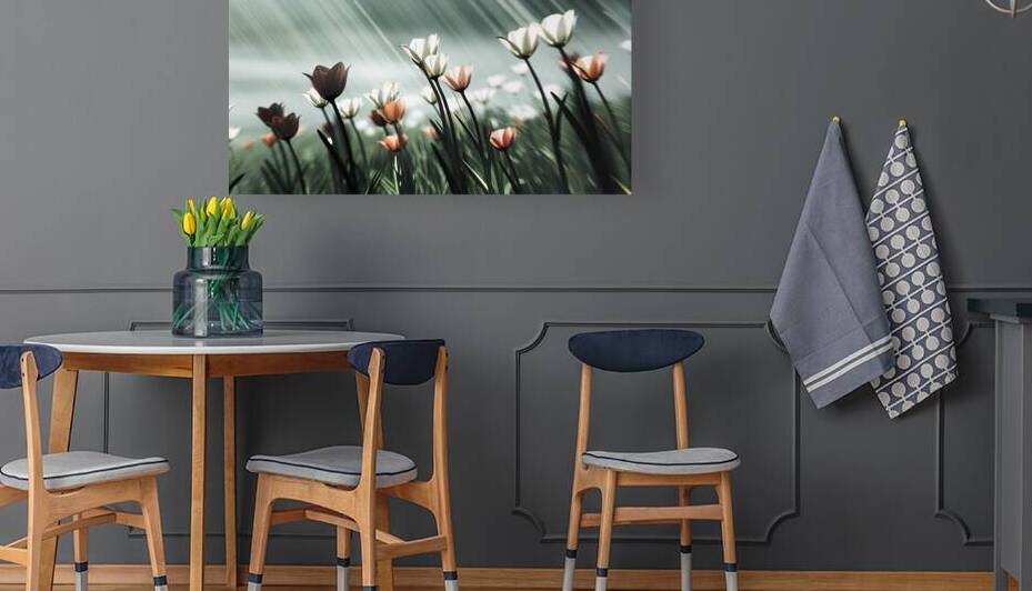 Tranquil Tulips A Vibrant Impressionist Garden V2 by Nourdigit