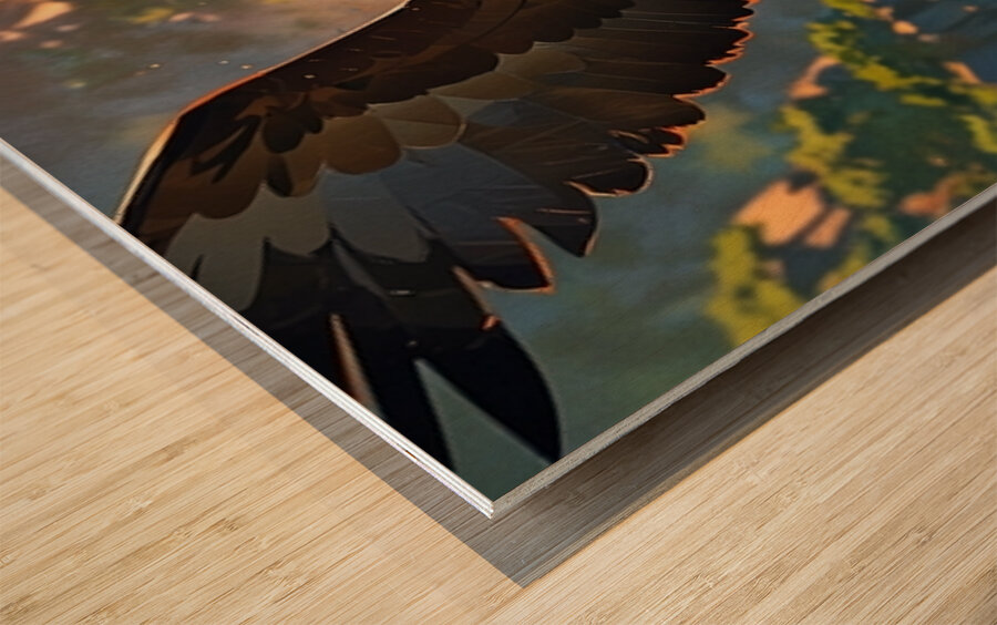 Wings of Majesty V1 Wood print