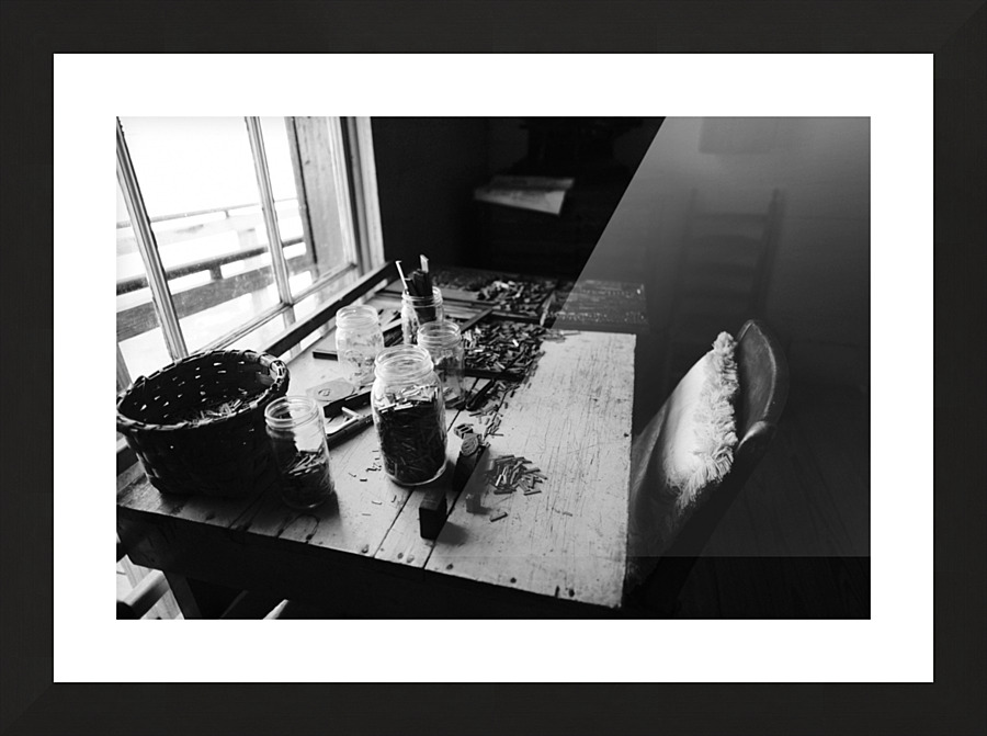 The Printers Desk Picture Frame print