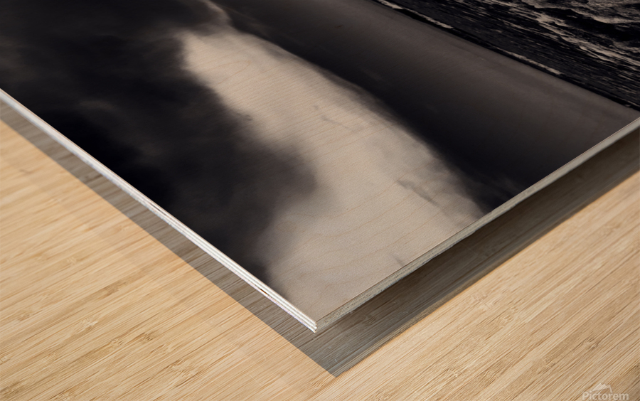 Dark Water and Dark Sky Wood print