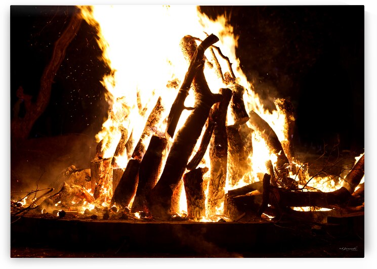 Fireside Symphony: Bonfires Mesmerizing Dance by Ganyobiphotos