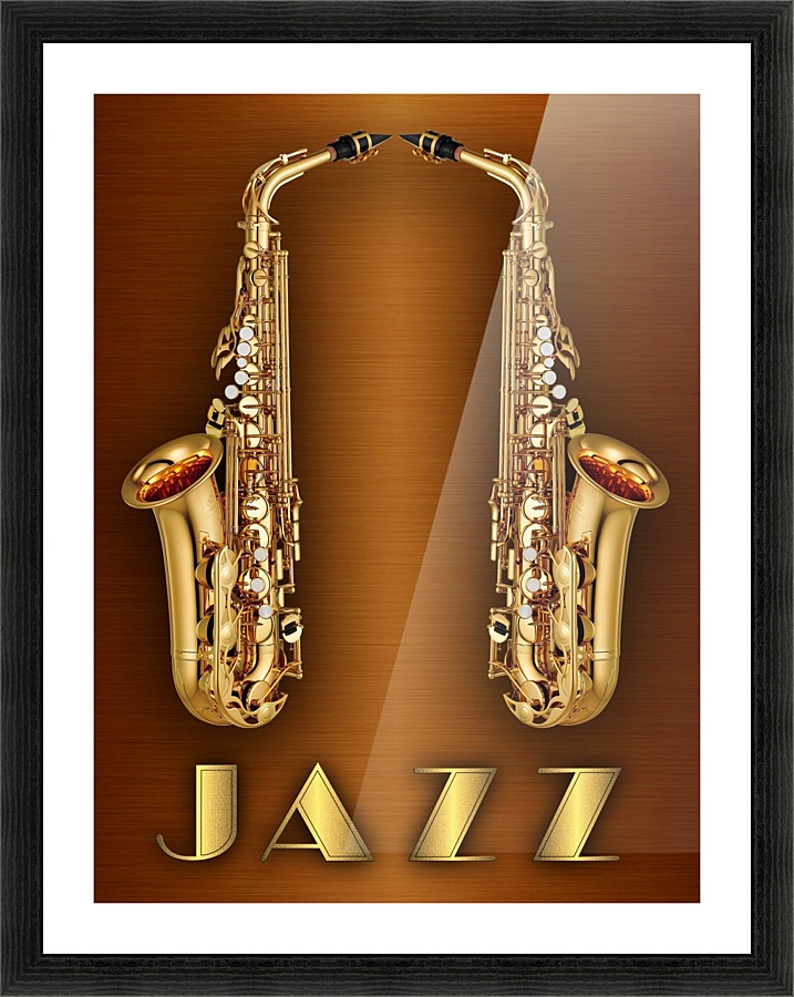 Gold jazz  Picture Frame print