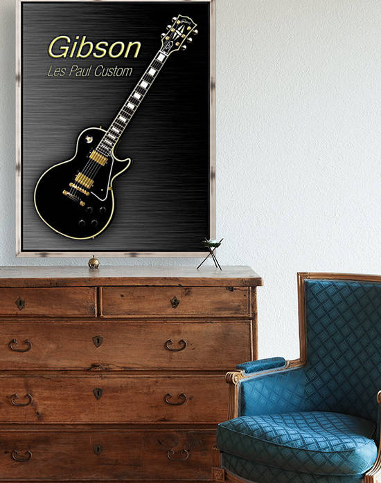 Black Gibson Les paul Custom by shavit mason