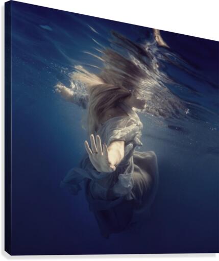 Dive into the blue Canvas Print