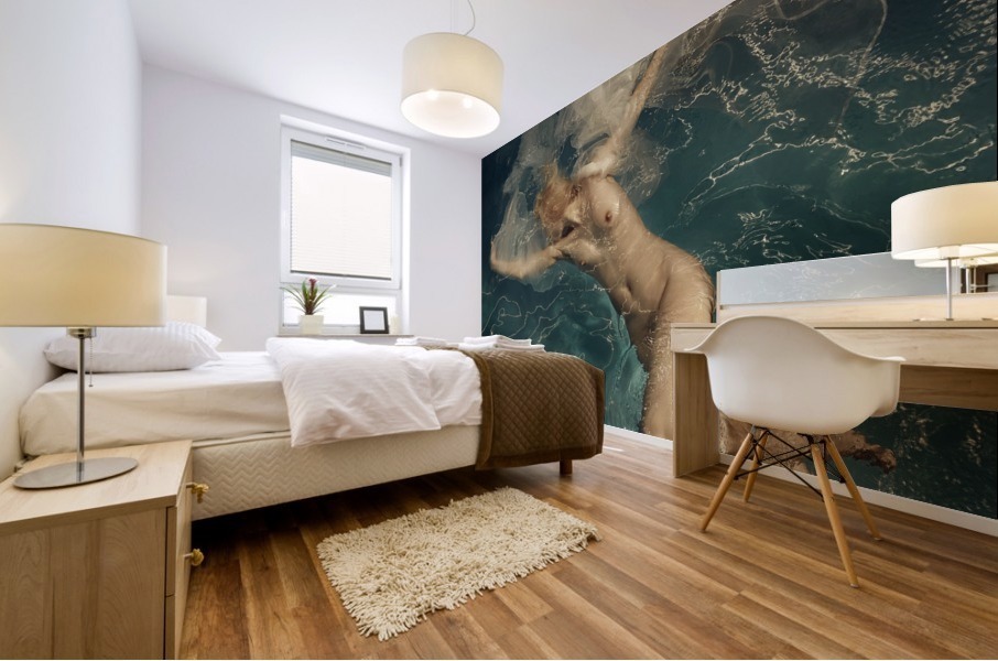 Aqua Mural print
