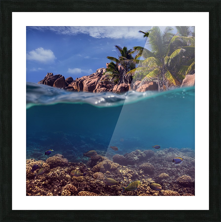 Split. Tropical island Picture Frame print