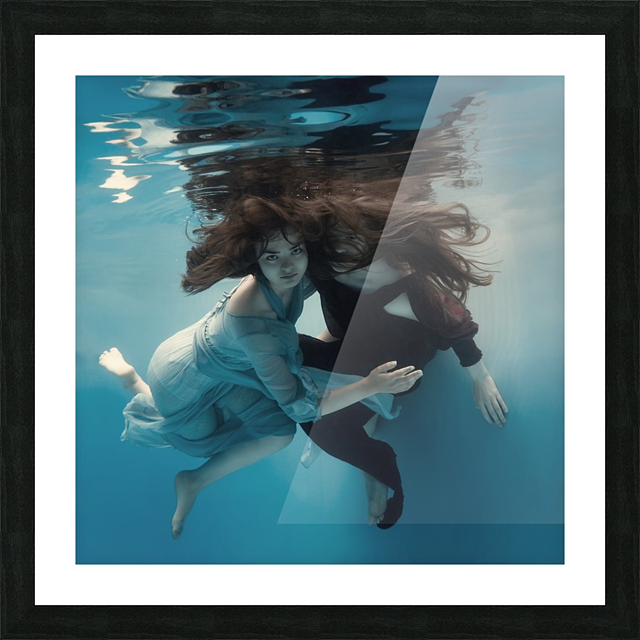 Two mermaids Picture Frame print