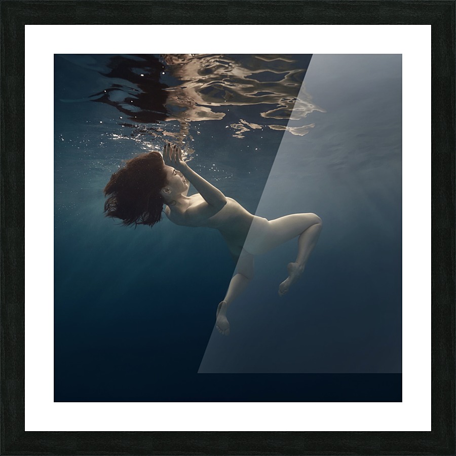Blue space Picture Frame print