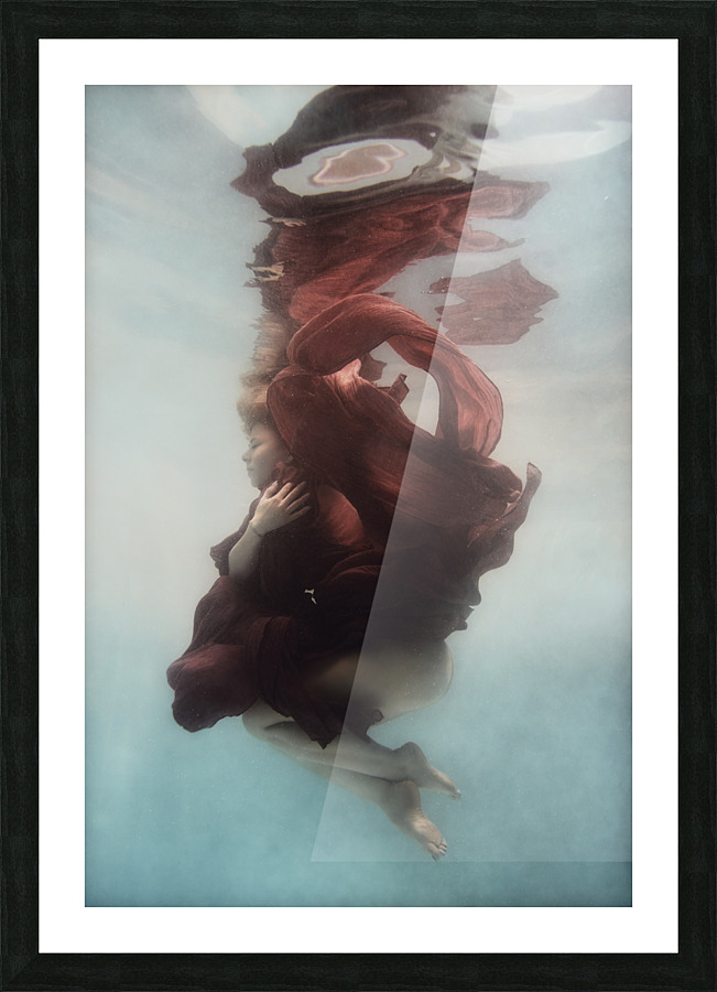 Water and flame Picture Frame print