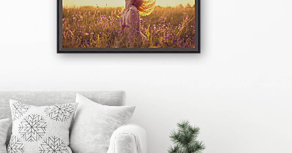 Flowers at sunset Reproduction