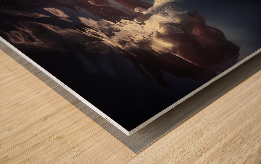 Light and darkness Wood print