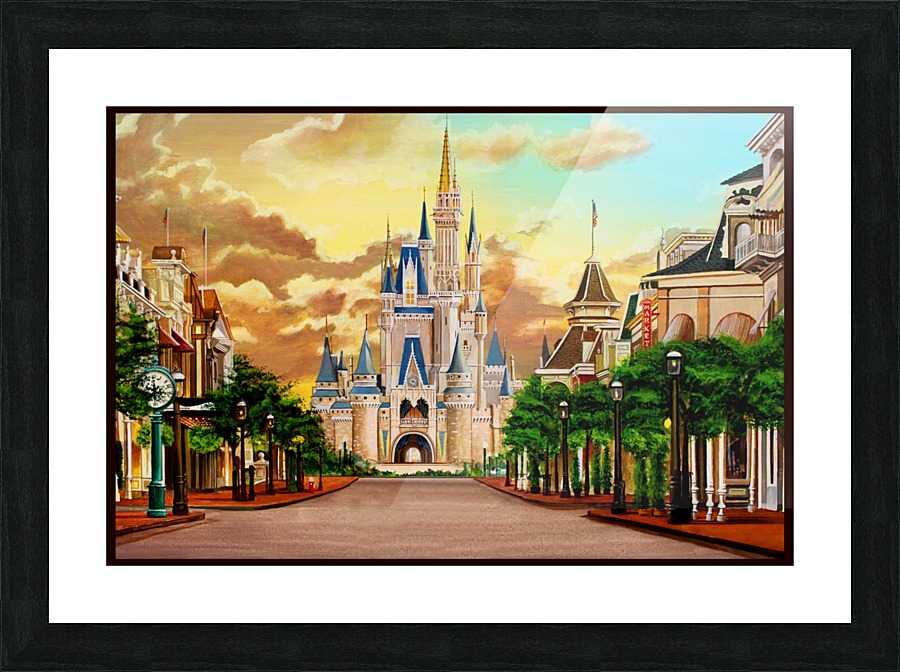 Disney Sunset Castle Picture Frame print