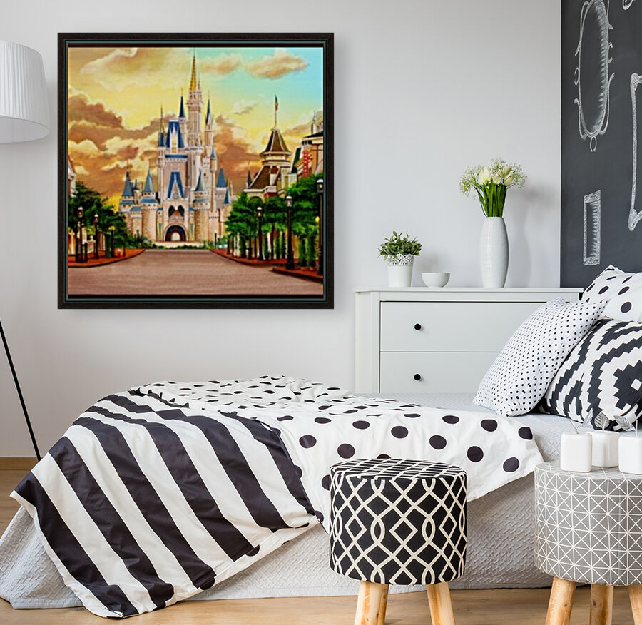 Disney Sunset Castle Reproduction