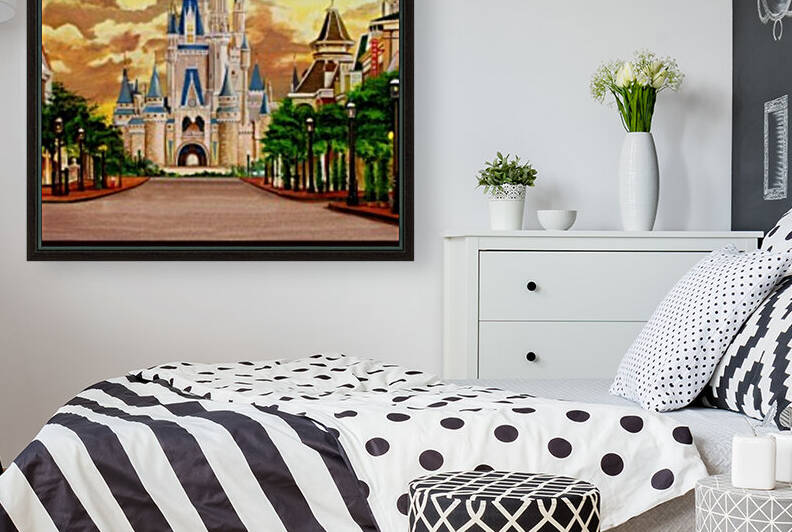 Disney Sunset Castle Reproduction