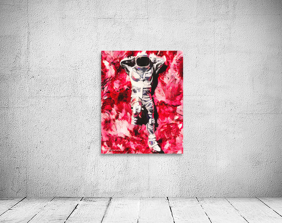 Astronaut in the Ruby Clouds Wall Preview