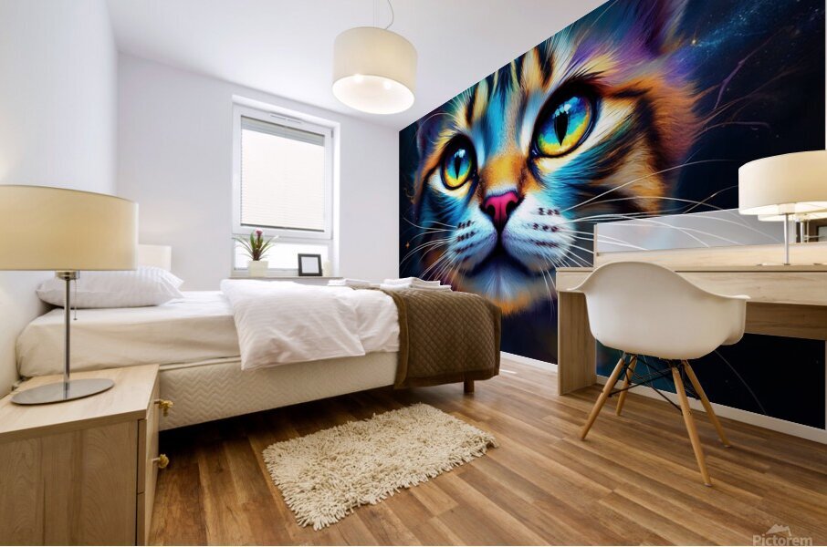 Cat sureal Mural print