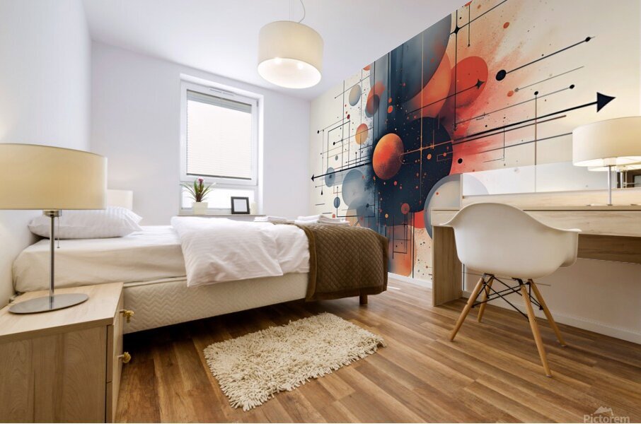 A Cosmic Intersection Mural print