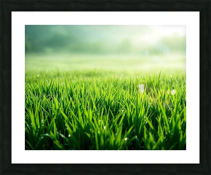 Field morning Picture Frame print