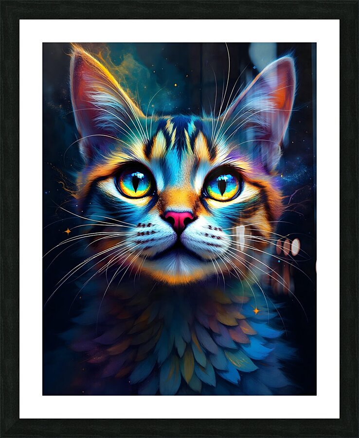 Cat sureal Picture Frame print