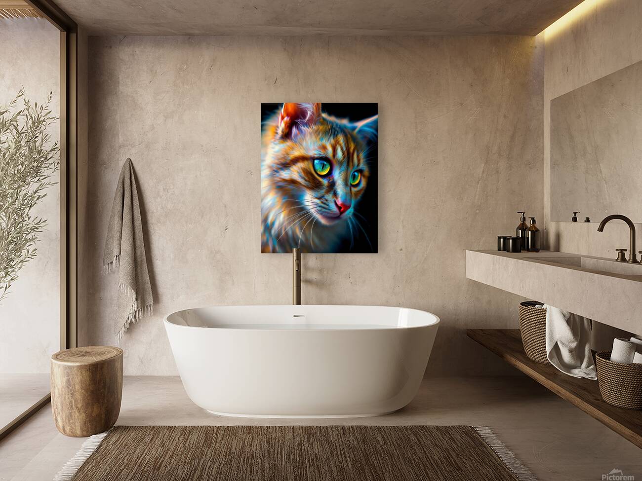 Orange cat sureal Reproduction