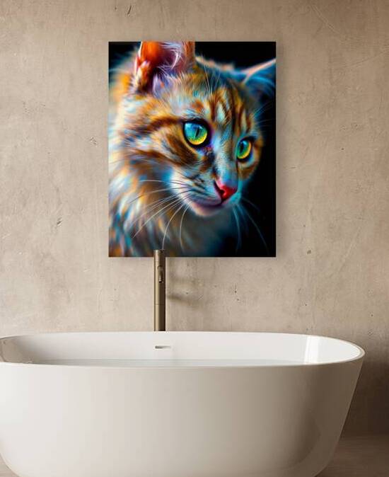 Orange cat sureal by JoArt