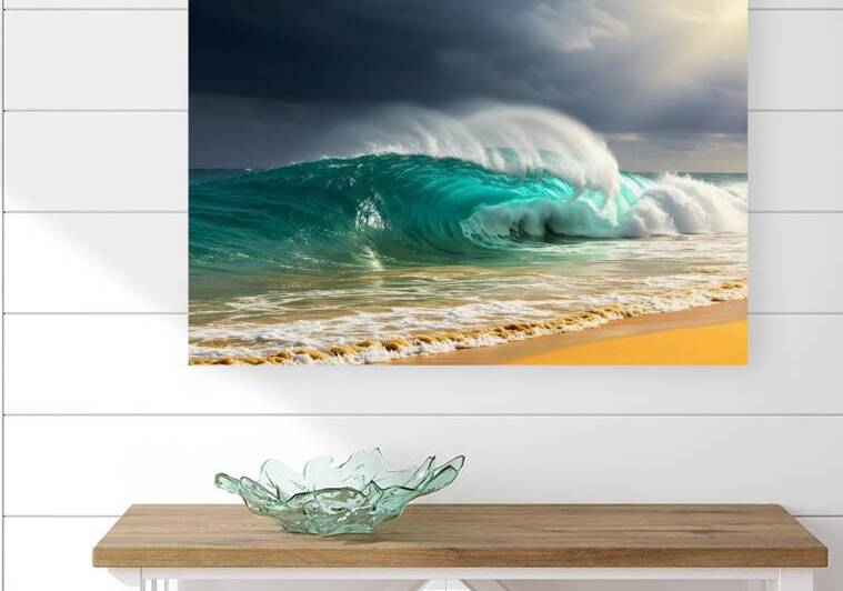 A Wave Under a Stormy Sky by JoArt