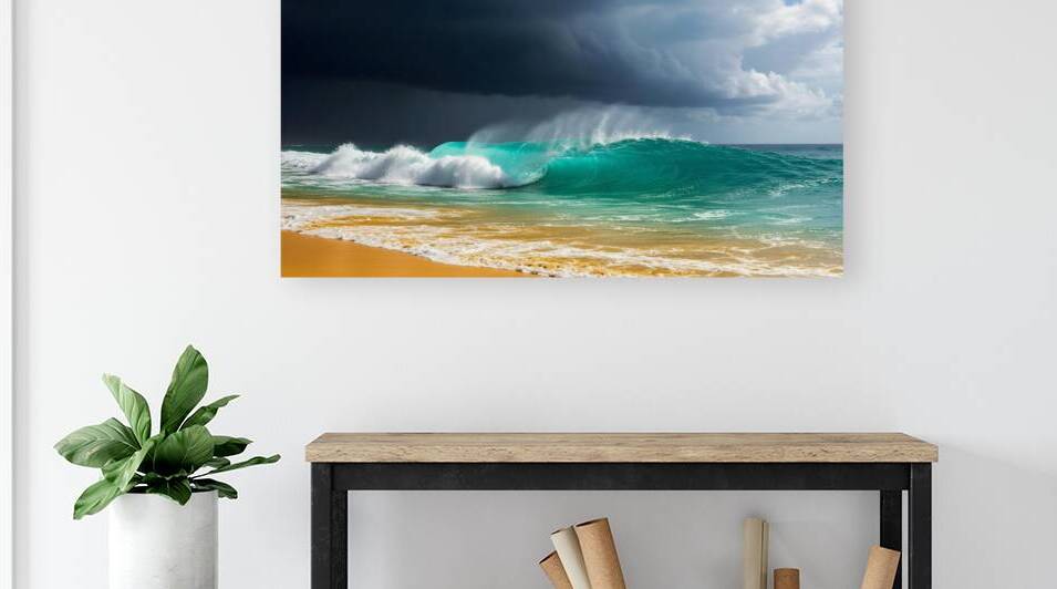 Dark Clouds and a Turquoise Wave by JoArt