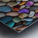 colorful stones background colored beach  Metal print