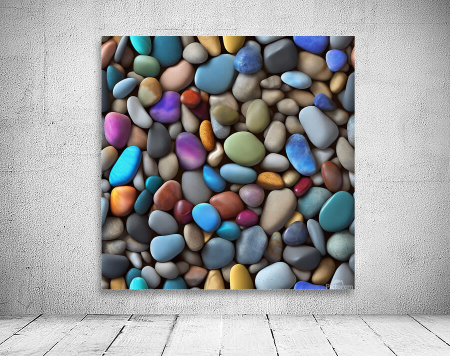colorful stones background colored beach  Wall Preview