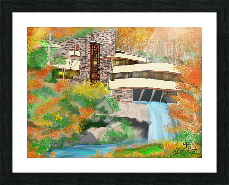 Falling Water Picture Frame print