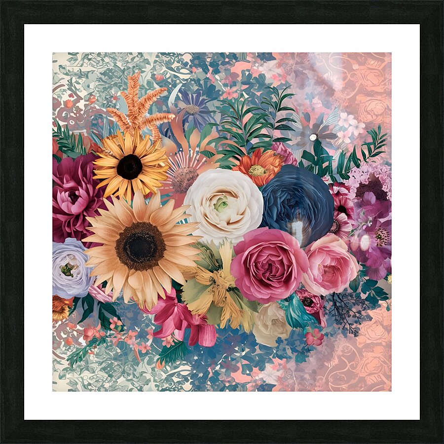 Attractive Flowers Picture Frame print