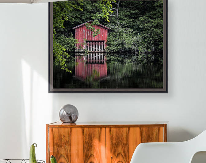 Red Boathouse by Ken Johnson Imagery