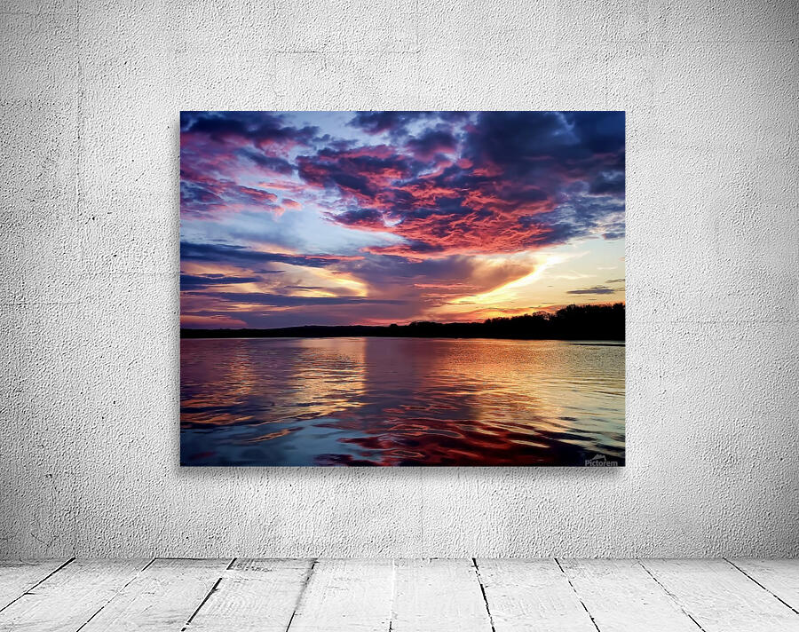 Lake Life Sunset Wall Preview