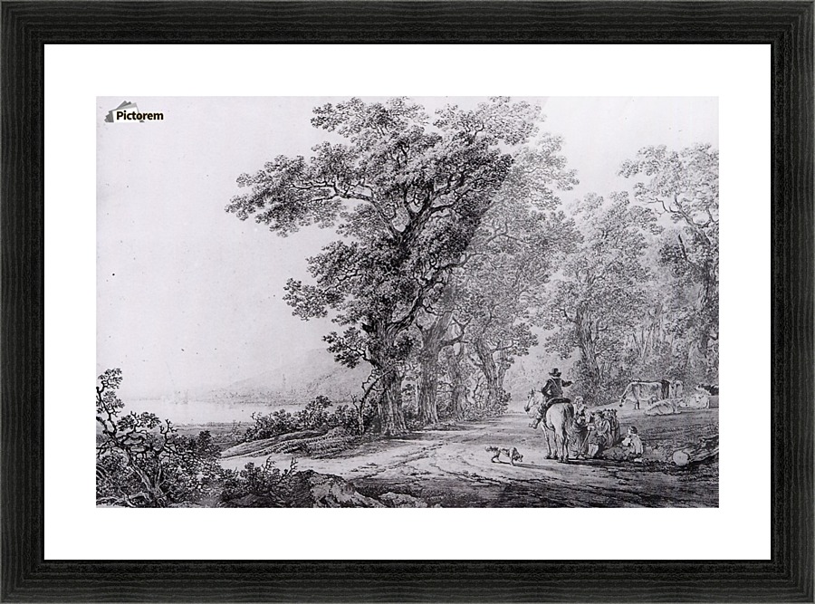 Landscape with forest Picture Frame print