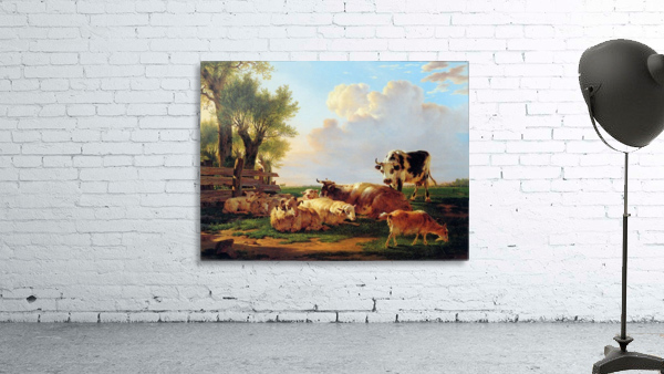 Meadow with cattle Wall Preview