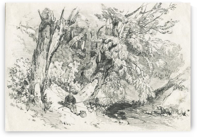 Graphite Drawing by James Duffield Harding