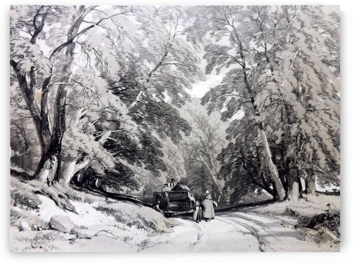 A family in the forest by James Duffield Harding