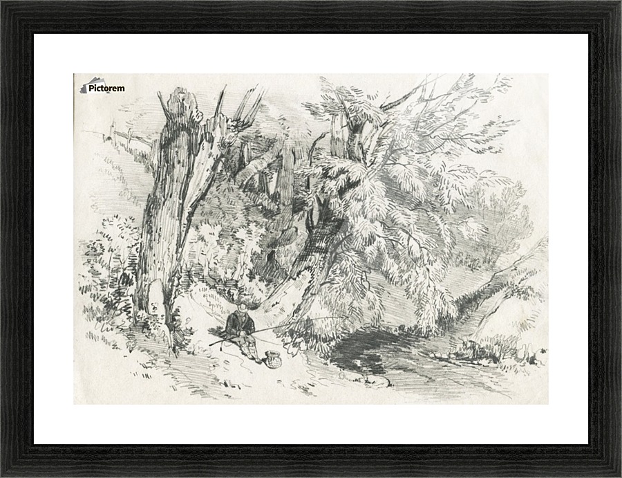 Graphite Drawing Picture Frame print