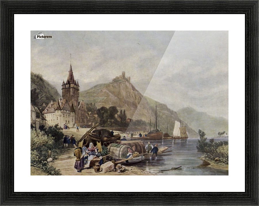 Ansicht mit Moselufer Picture Frame print