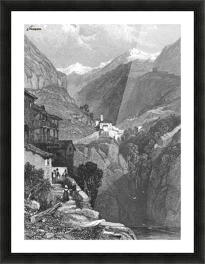Fort de Bard Picture Frame print