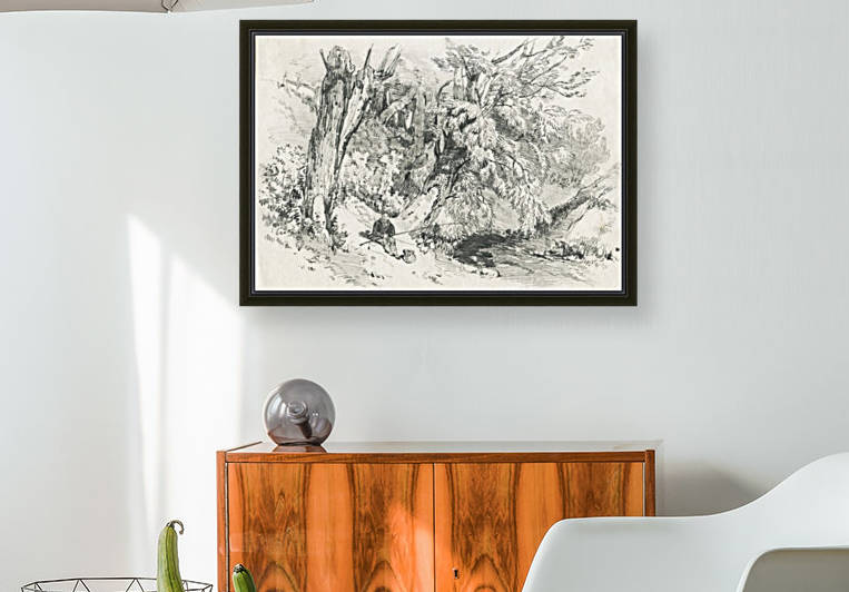 Graphite Drawing by James Duffield Harding