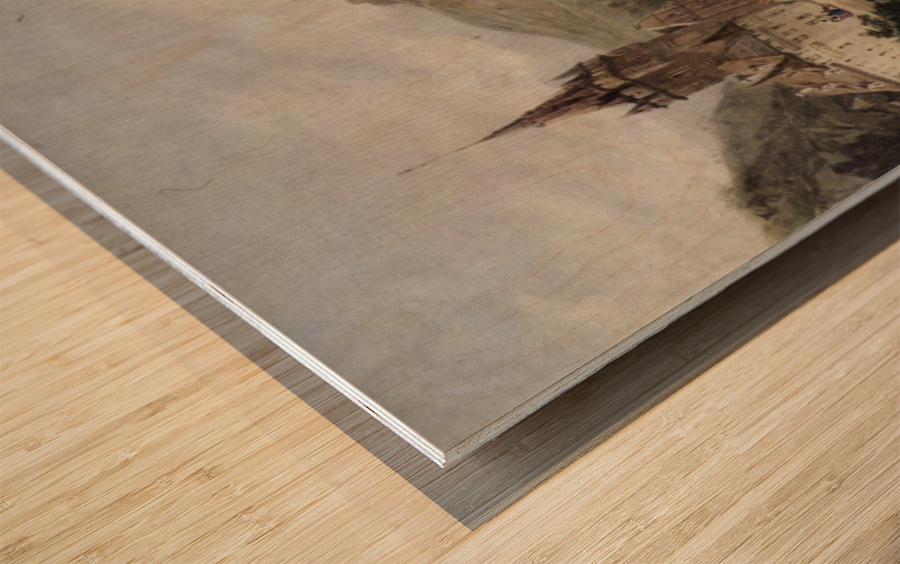 Ansicht mit Moselufer Wood print