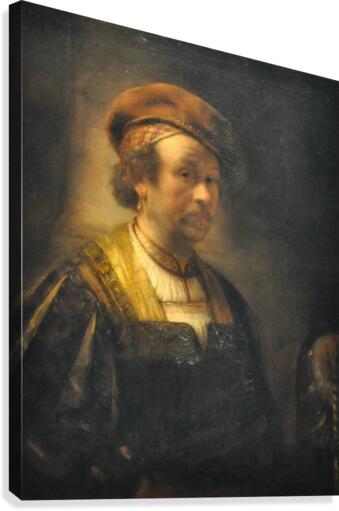 A man with beret Canvas Print