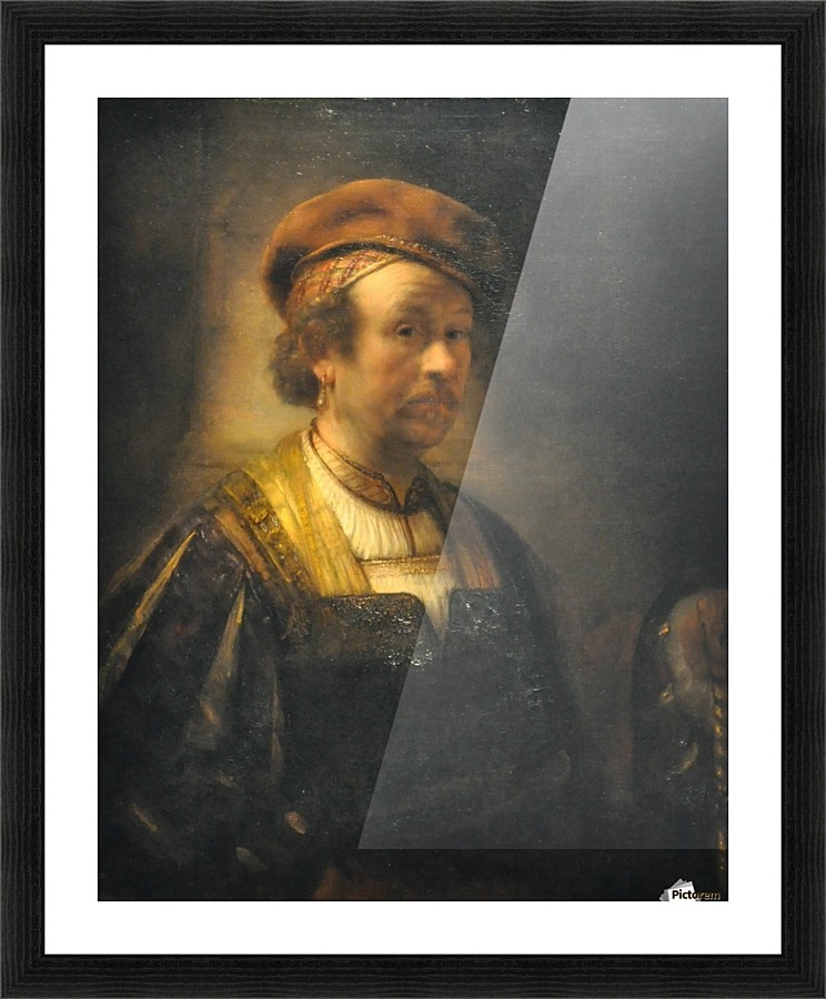 A man with beret Picture Frame print