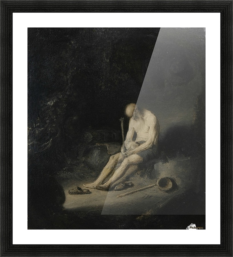 St Jerome as a Hermit Picture Frame print